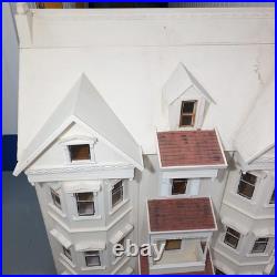 Rare Len Lewis Handmade Wooden Doll's House 4 Floors Unfinished Project