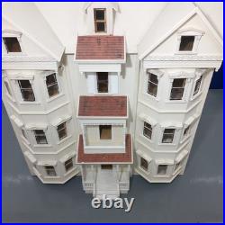 Rare Len Lewis Handmade Wooden Doll's House 4 Floors Unfinished Project