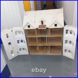 Rare Len Lewis Handmade Wooden Doll's House 4 Floors Unfinished Project