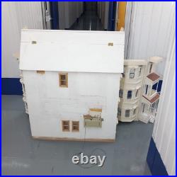 Rare Len Lewis Handmade Wooden Doll's House 4 Floors Unfinished Project