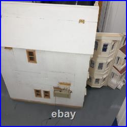 Rare Len Lewis Handmade Wooden Doll's House 4 Floors Unfinished Project