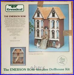 Rare VTG Greenleaf The Emerson Row Victorian Wooden Doll House New Open Box