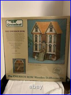 Rare VTG Greenleaf The Emerson Row Victorian Wooden Doll House Sealed Box New