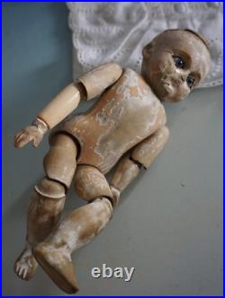 Rare Vintage Wooden Jointed Doll Wooden Jointed Doll for Dollhouse (F23-1514)