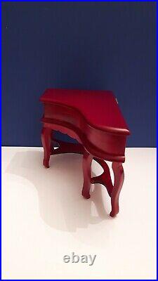 Reutter Spinet Piano and Seated Figure 1/12 Scale Wooden Mahogany Coloured