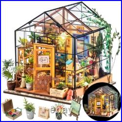 Robotime DIY Doll House Wooden Miniature Furniture Kit LED Light with Handmade Robotime DIY Doll House Wooden Miniature Furniture Kit LED Light with Handmade
