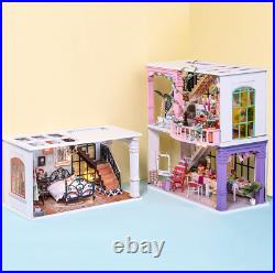 Robotime DIY Miniature Houses 3 Kits STACKABLE SET 3D Wooden Model NEW