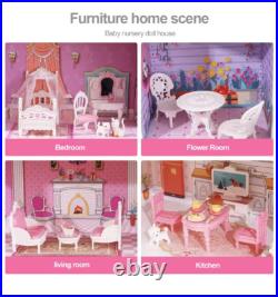 Robud Large Wooden Dolls House With Furniture & Staircase Kids Role Play Toy Set Robud Large Wooden Dolls House With Furniture & Staircase Kids Role Play Toy Set