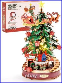 Rolife 3D DIY Christmas Melody Tree Music Box Wooden Puzzle with LED Adult Gift