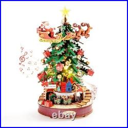 Rolife 3D DIY Christmas Melody Tree Music Box Wooden Puzzle with LED Adult Gift