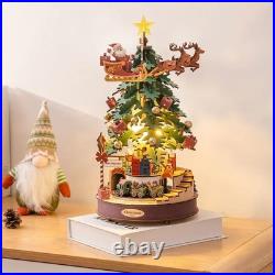 Rolife 3D DIY Christmas Melody Tree Music Box Wooden Puzzle with LED Adult Gift