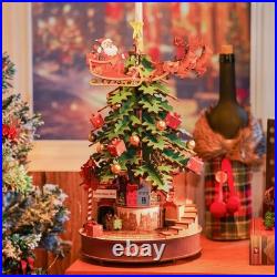 Rolife 3D DIY Christmas Melody Tree Music Box Wooden Puzzle with LED Adult Gift