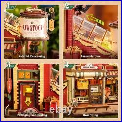 Rolife Dollhouse Miniature Kit DIY 3D Wooden with LED Lights Adult Toy Home Gift