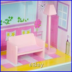 SOLD OUT Teamson Kids Children's Large Pink Wooden Doll House & Furniture Toy KY