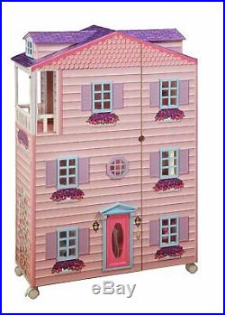 SOLD OUT Teamson Kids Childrens Wooden Large Pink Mansion Dolls House & Furnitur