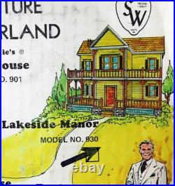 S/W Craft MINIATURE WONDERLAND Dollhouse Lakeside Manor 930 A&B KIT SET NOS NRFB