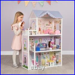 Sadie's Wooden Doll House Pretend Play For Girls Kids 3 Storey New Children GIFT