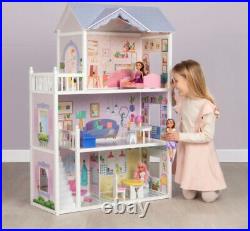 Sadie's Wooden Doll House Pretend Play For Girls Kids 3 Storey New Children GIFT