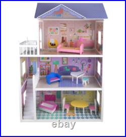 Sadie's Wooden Doll House kids girls indoors home Flat room pretend play toy fun