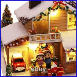 Segolike DIY LED Dollhouse Miniature Wooden Furniture Kits Doll LED House Gift