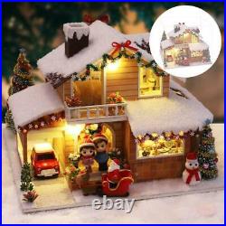 Segolike DIY LED Dollhouse Miniature Wooden Furniture Kits Doll LED House Gift