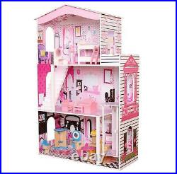 Signature Kids Deluxe Wooden Barbie Dollhouse Cottage