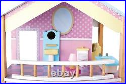 Small Foot Doll's House Blue Roof 2 Levels rotatable 3110 Doll Toy Wood Wooden