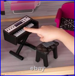 Sparkle Mansion Wooden Dolls House with Accessories 3 Storey Fun, 30cm Dolls