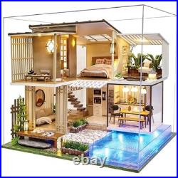 Spilay Diy Miniature House Kit with Furniture, Wooden Mini Doll House Crafts