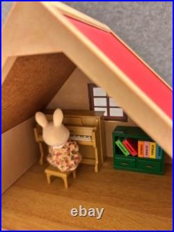 Sylvanian Families Complete Set Wooden House & Rabbit Doll Set with Furniture