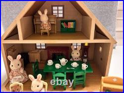 Sylvanian Families Complete Set Wooden House & Rabbit Doll Set with Furniture