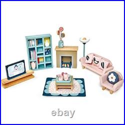 Tender Leaf Toys Dolls House Sitting Room Furniture Wooden Sitting Room