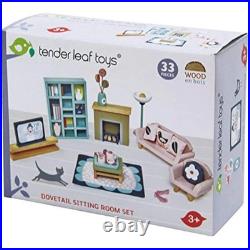 Tender Leaf Toys Dolls House Sitting Room Furniture Wooden Sitting Room