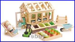 Tender Leaf Toys Wooden Greenhouse and Garden Toy Dolls House Addition