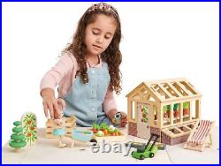 Tender Leaf Toys Wooden Greenhouse and Garden Toy Dolls House Addition