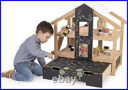 Tidlo Wooden Furnished Open Plan Dolls House