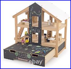 Tidlo Wooden Furnished Open Plan Dolls House