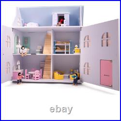 Tidlo Wooden Ivy House Dollshouse Large Wooden Unfurnished Dollhouse Playset