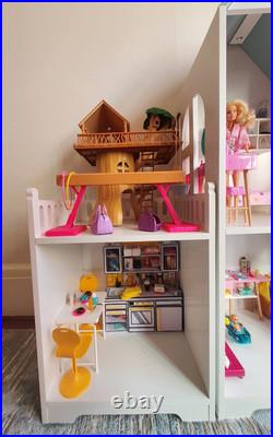 Two Tier Wooden Dolls House and Bookcase Multi-Purpose & Adorable Two Tier Wooden Dolls House and Bookcase Multi-Purpose & Adorable