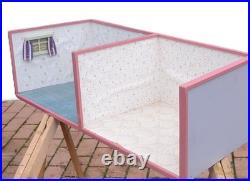 VINTAGE DOLLS HOUSE 2 ROOM Dolls Room Collectible Living Room Window 96x37x37cm