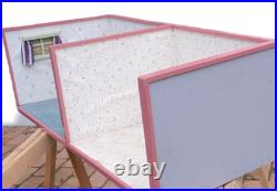 VINTAGE DOLLS HOUSE 2 ROOM Dolls Room Collectible Living Room Window 96x37x37cm