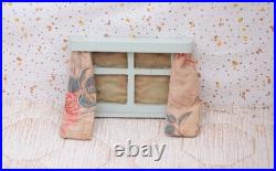 VINTAGE DOLLS HOUSE 2 ROOM Dolls Room Collectible Living Room Window 96x37x37cm