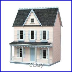 Vermont Farmhouse Jr. Dollhouse Kit Unfinished Wood Doll House Replica Wooden