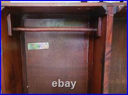 Very Rare 1950's WOODEN DOLLHOUSE IN TRAVEL CASE w BED CLOSET MIRROR 20x20x9 EX