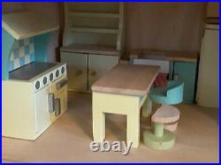 Victorian Wooden Dolls House Fully Furnished with Lots Of Accessories