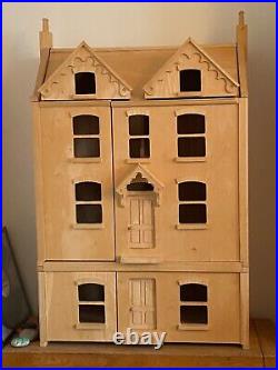 Victorian Wooden Dolls House Fully Furnished with Lots Of Accessories