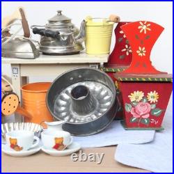 Vintage Antique Doll Kitchen Accessories Merchant Shop Coffee Grinder Dollhouse Lot