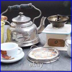 Vintage Antique Doll Kitchen Accessories Merchant Shop Coffee Grinder Dollhouse Lot