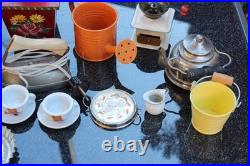 Vintage Antique Doll Kitchen Accessories Merchant Shop Coffee Grinder Dollhouse Lot