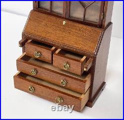 Vintage Artisan OOAK Miniature Wooden Dolls House Bureau Dresser 1/10th Scale